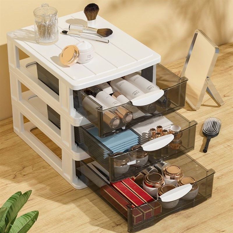 透明办公桌面收纳盒抽屉式化妆品收纳柜桌上学生宿舍文件杂物盒子,淘宝优惠券,粉丝福利购,淘宝优惠卷