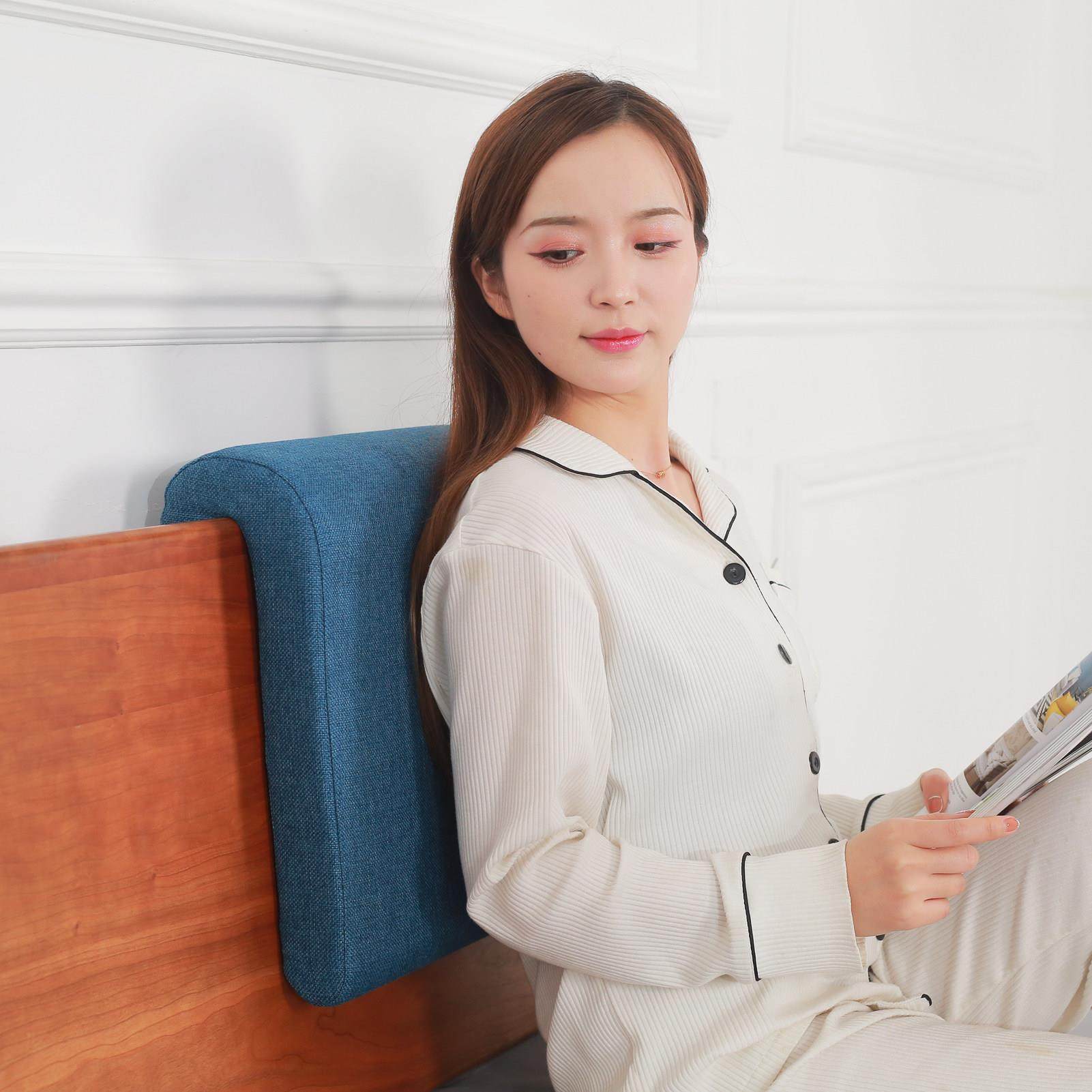 实木床头软包靠背靠垫ins风U形挂钩款床头海绵靠垫卧室软靠背欧式,淘宝优惠券,粉丝福利购,淘宝优惠卷