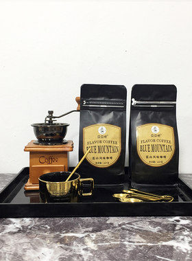 样板间厨房装饰道具摆件北欧风餐桌咖啡壶咖啡豆组合软装饰品摆设