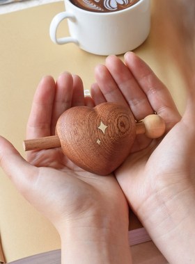 山舍敲开心 创意解压神器实木木鱼送朋友同学闺蜜情侣可爱礼物