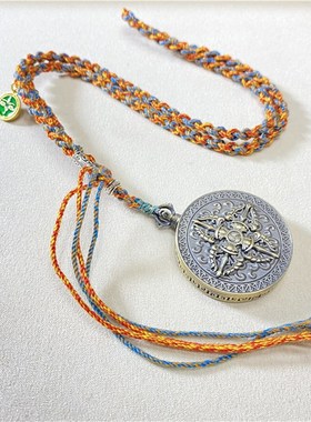 唐卡纯手工绘制佛牌吊坠黄财神E男女款吊坠挂坠11-16