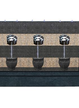 花园别墅a大型流水鱼池摆件家居玄关水幕墙招财公司会所装饰背景