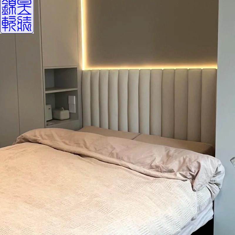 ins 式轻奢奶油风卧室床头软包靠垫背景墙榻榻米床围墙围硬包绒面,淘宝优惠券,粉丝福利购,淘宝优惠卷