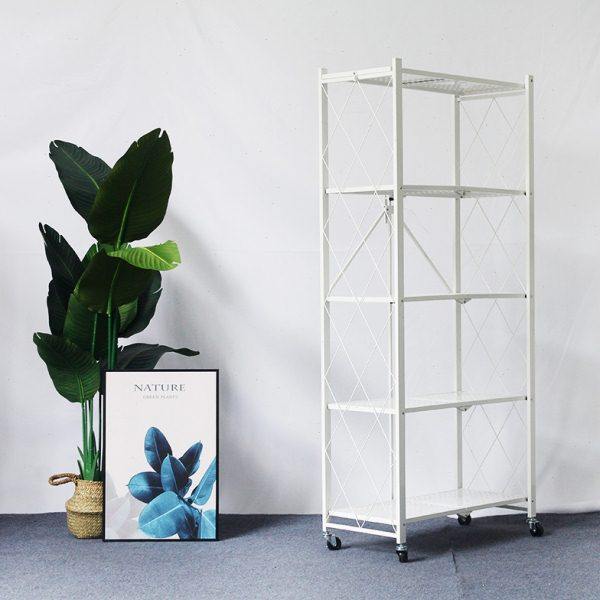 折叠货架厨房用品收纳储物架 免安装落地多层折叠架阳台收纳花架,淘宝优惠券,粉丝福利购,淘宝优惠卷