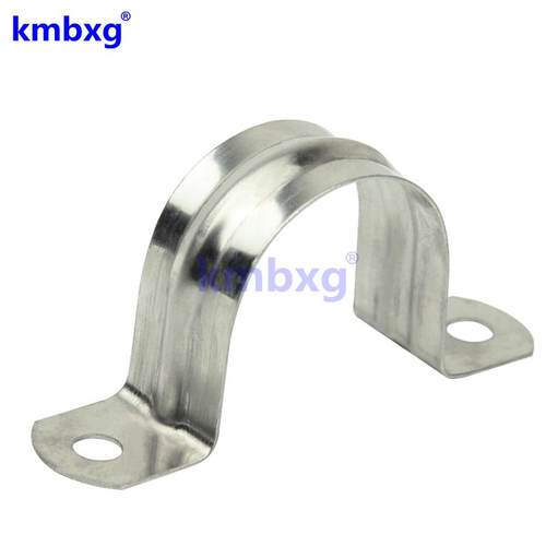 kmbxg 304不锈钢骑马卡 管卡管夹 水管U型卡 管支架 欧姆喉箍卡箍 - 图0