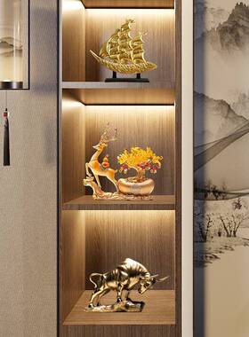 新新中式电视柜摆件轻奢高装饰品档书套装2025款房博古架YA848081