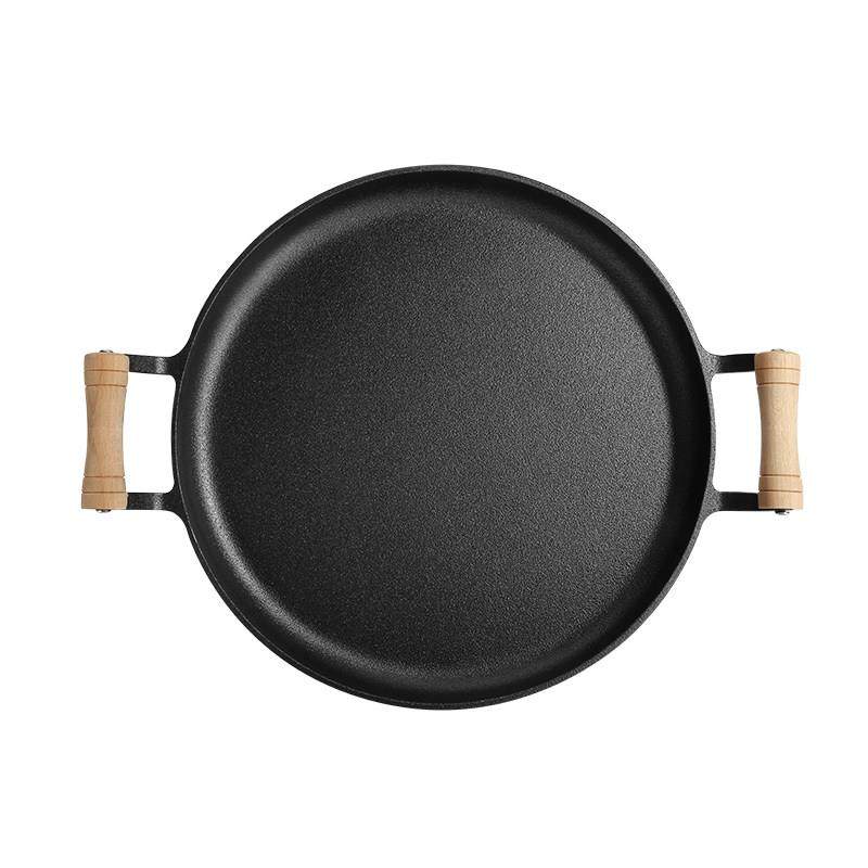 铁仕达 双耳加厚烙饼锅无涂层不粘平底锅生铁鏊子煎饼果子锅煎烤,淘宝优惠券,粉丝福利购,淘宝优惠卷