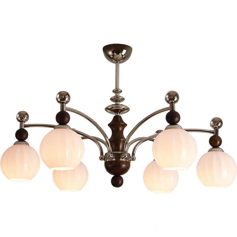 中古谱风客实木厅吊主灯新42505中式高级感玻璃灯罩全光护眼木纹,淘宝优惠券,粉丝福利购,淘宝优惠卷