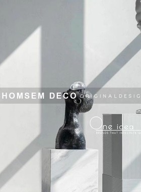 售楼处觉醒者人i物大型雕塑轻奢样板房间酒店抽象人像软装饰品摆