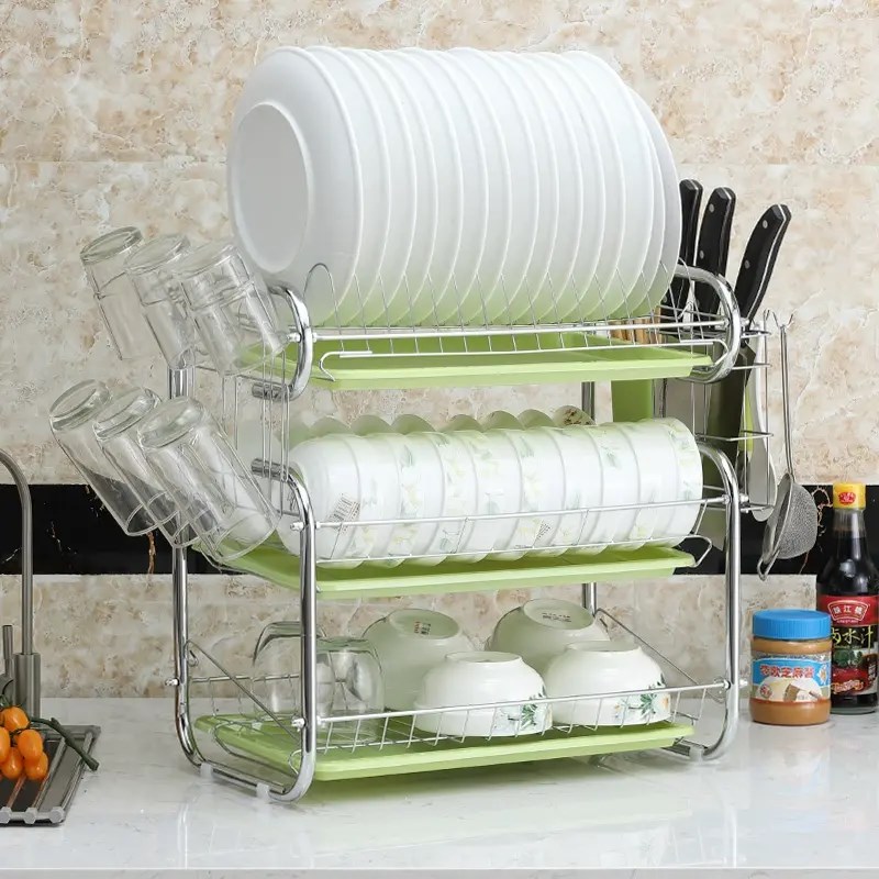 碗架沥水架家用厨房置物架神器多功能G凉盘子晾放碗碟架碗筷收纳 - 图0