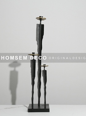 现代新中式人物雕塑摆件售楼处大厅样板房间N书房客厅玄关软装饰