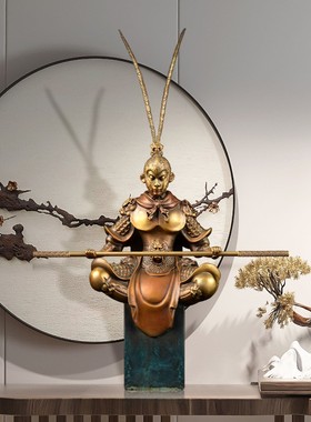 纯黄铜孙悟空齐天大圣摆件美猴王办公G室客厅博古架猴子装饰生日