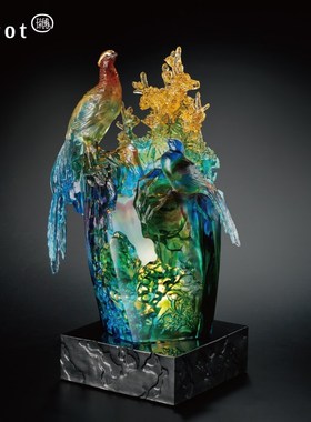 琉园tittot高端琉璃摆件工艺玄关酒柜客厅收藏品U商务礼物企业锦