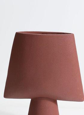 现简约GD-H263树代脂扁形花器饰花瓶样板间民宿客厅餐厅桌花面插