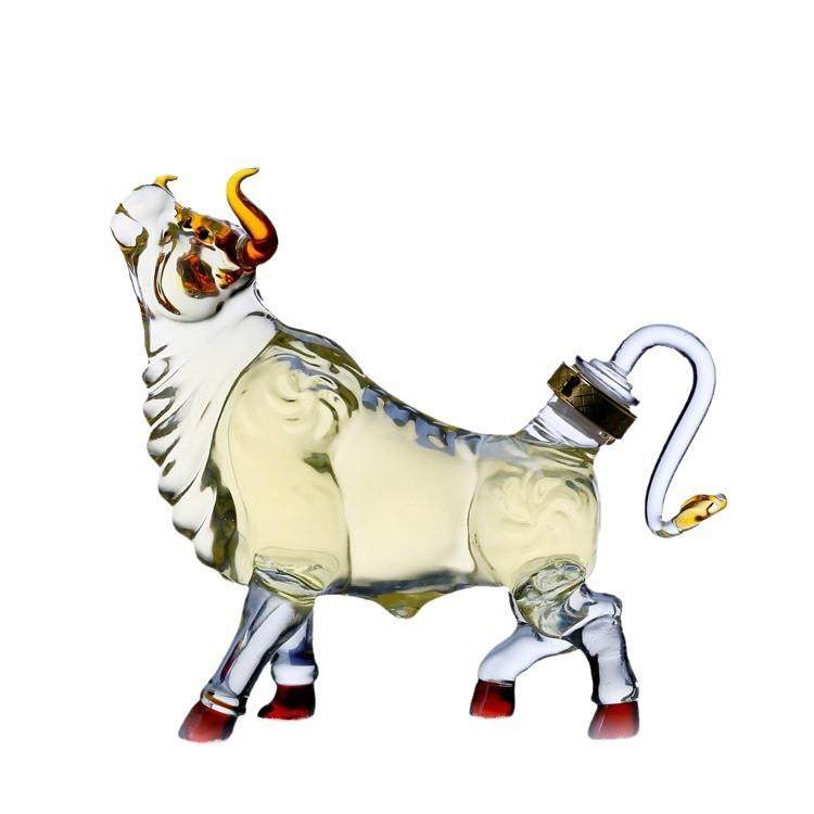 十二生肖玻璃工艺白红酒瓶人参葡萄酒鹿茸透明泡酒瓶低头牛抬头,淘宝优惠券,粉丝福利购,淘宝优惠卷