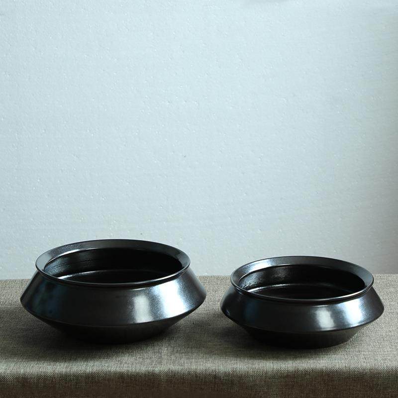 黑色复古陶瓷小花瓶禅意花器摆件干花花插餐桌办公桌软装饰品,淘宝优惠券,粉丝福利购,淘宝优惠卷