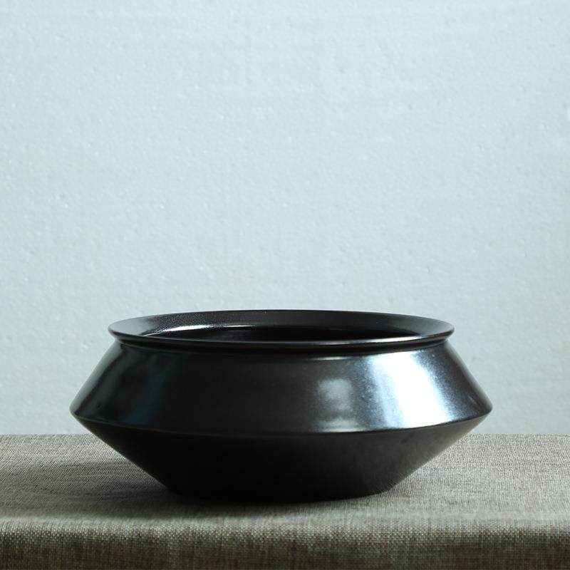 黑色复古陶瓷小花瓶禅意花器摆件干花花插餐桌办公桌软装饰品,淘宝优惠券,粉丝福利购,淘宝优惠卷