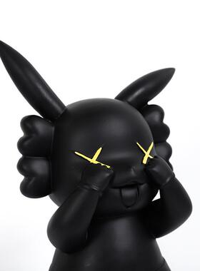 现代萌趣皮卡丘桌面摆件儿童房卡通装饰品办公室书架展架摆设