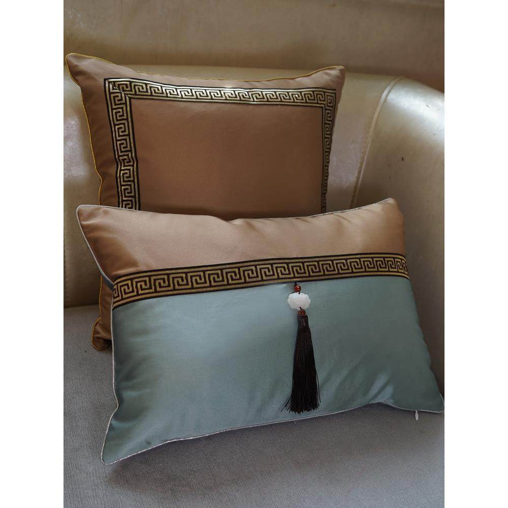 xyt纯色回纹红木沙发靠垫腰枕床头大靠背套新中式抱枕套芯靠腰枕,淘宝优惠券,粉丝福利购,淘宝优惠卷