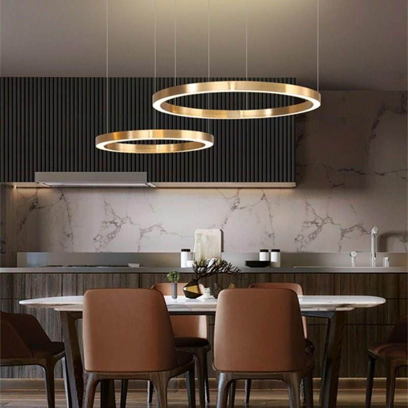 2024年新款圆形led创意北欧大气客厅简约鱼线型铝材办公室吊线灯,淘宝优惠券,粉丝福利购,淘宝优惠卷