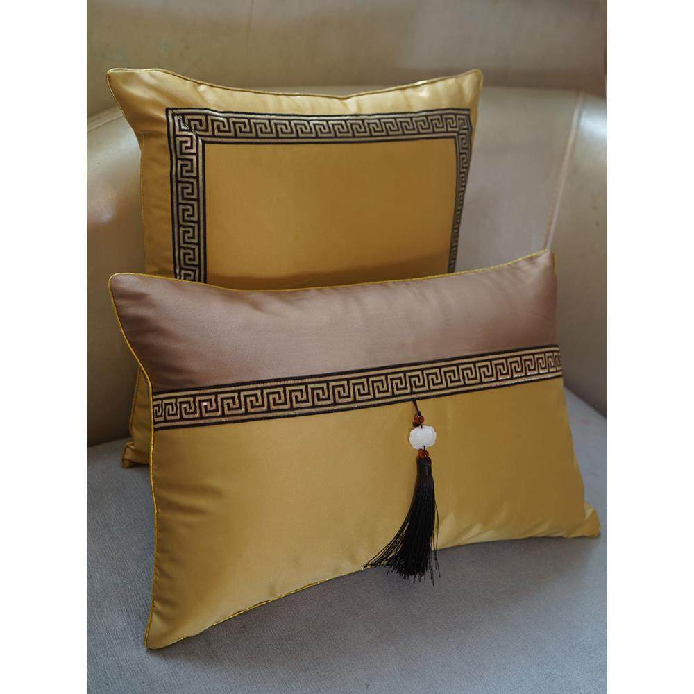 xyt纯色回纹红木沙发靠垫腰枕床头大靠背套新中式抱枕套芯靠腰枕,淘宝优惠券,粉丝福利购,淘宝优惠卷