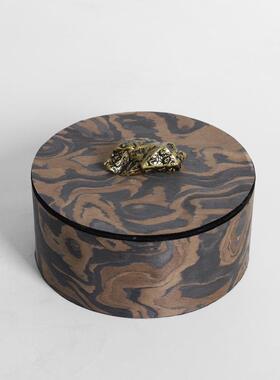 面简约现代家居云里样板间把手圆形收盒纳木质ZAF皮软样板房间装