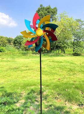 家居户外花件园庭院jf-09彩色风摆车田园插装饰件铁意艺创造景