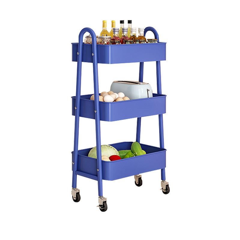 可移动推车置物架卧室零食收纳架子厨房浴室卫生间多层储物架家居 - 图3