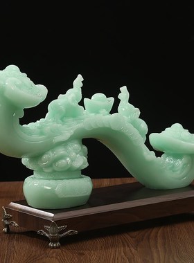 玉石玉如意摆件客厅家居玄关电视柜E酒柜装饰品乔迁新居搬新家礼