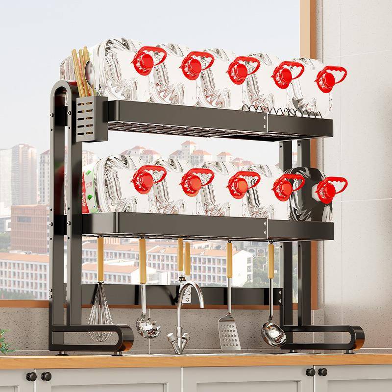 厨房水槽置物架台面碗盘厨具收纳架洗碗架水池放碗筷碗碟沥水 - 图1