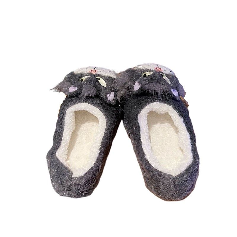 可爱坏猫咪家居室内地板拖秋冬保暖半包跟棉拖鞋少女心毛绒拖鞋女,淘宝优惠券,粉丝福利购,淘宝优惠卷