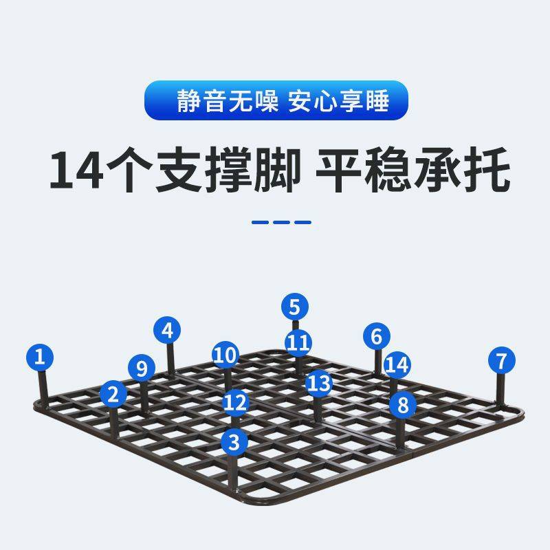 排骨架床骨架子床板支撑架床架支撑杆1.5米1.8米全钢铁架龙骨架 - 图1
