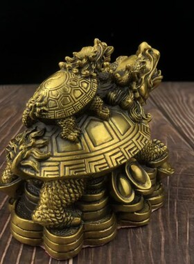 家居摆件子母龙龟八卦招财客厅路冲角G壁刀反弓天斩煞办公室地库