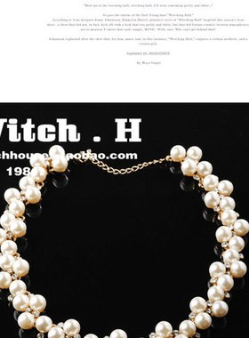 韩国女锁骨链珍珠项链短款夏季新娘结婚纱配饰首饰品可配三件套装