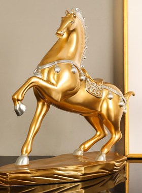 马到成功摆件现代家居客厅办公室桌面装饰创意开业礼物轻奢工艺品