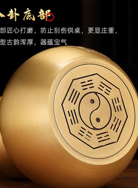 黄铜葫芦摆件开盖开口八卦福禄玄关客厅桌面装饰品吉祥物店铺礼品