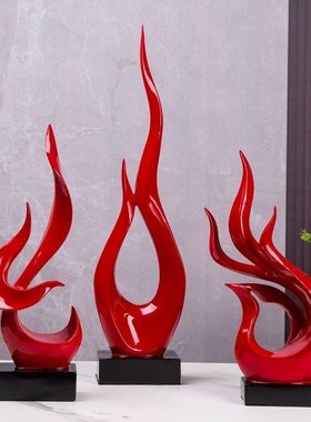 现代简约北欧创意家居客厅电视柜办公室装饰品轻奢工艺品抽象摆件