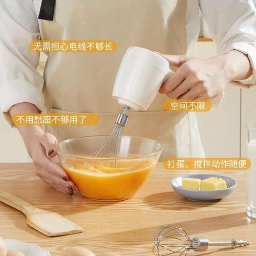 110v美规出口小家电动打蛋器家用迷你手持小型无线充电烘培搅拌棒 - 图0