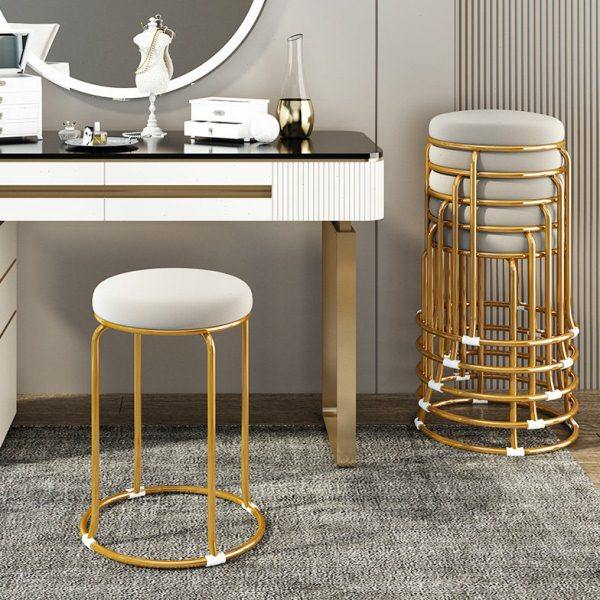 轻奢小凳子家用网红圆凳客厅矮凳卧室梳妆凳餐桌椅可叠放收纳板凳,淘宝优惠券,粉丝福利购,淘宝优惠卷