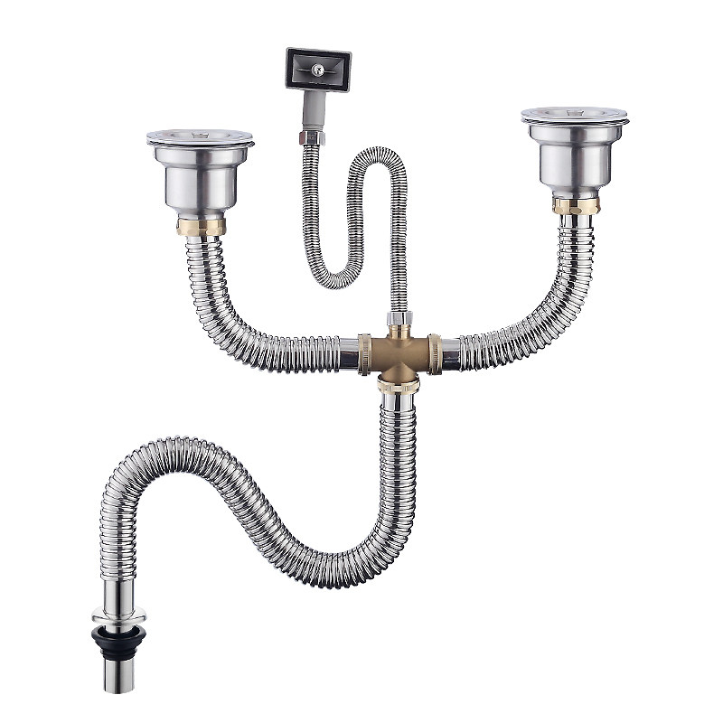 厨房单槽双槽304不锈钢洗菜盆水槽下水器下水管配件防臭防堵防烫,淘宝优惠券,粉丝福利购,淘宝优惠卷