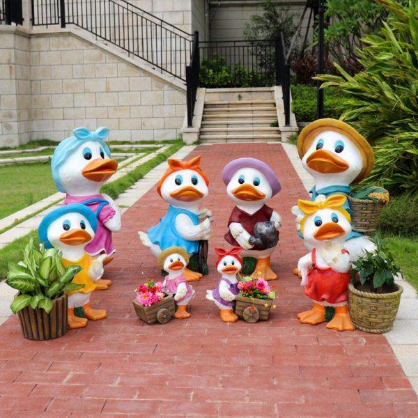 户外鸭子雕塑玻璃钢花园卡通幼儿园商场摆件房地产小区动物装饰品,淘宝优惠券,粉丝福利购,淘宝优惠卷