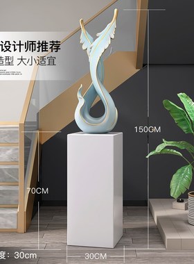 轻奢羽毛客厅电视柜摆件家居饰品样板F间展厅装饰店铺开业乔迁礼