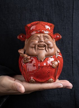 禅意中式福禄寿陶瓷工艺品摆w件创意家居客厅玄关电视柜桌面装饰