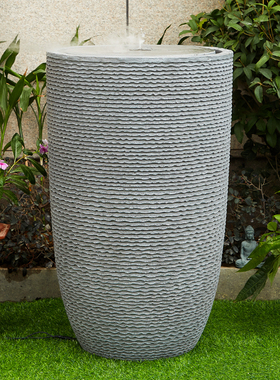 欧式现代流水喷泉生财p摆件办公室客厅玄关户外庭院循环水景观装