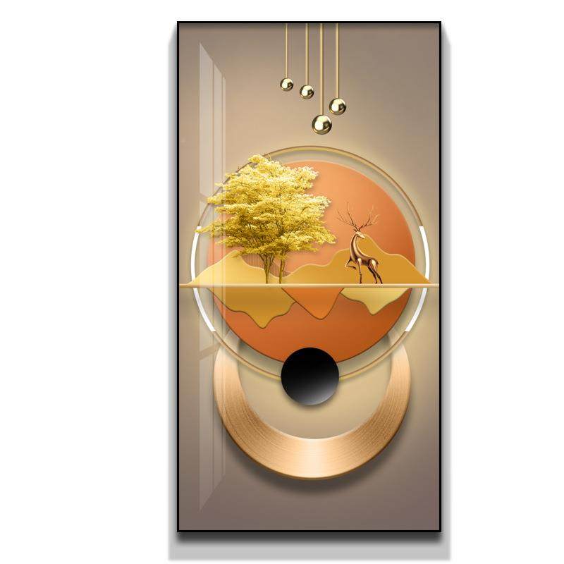 新中式装饰福鹿画高级禅意缥缈玄关走感廊过道画挂客厅沙发背景墙,淘宝优惠券,粉丝福利购,淘宝优惠卷