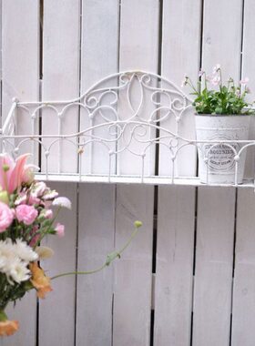 森得源新款铁艺家居装饰挂壁花园杂货花架壁挂卫生间收纳架化妆台