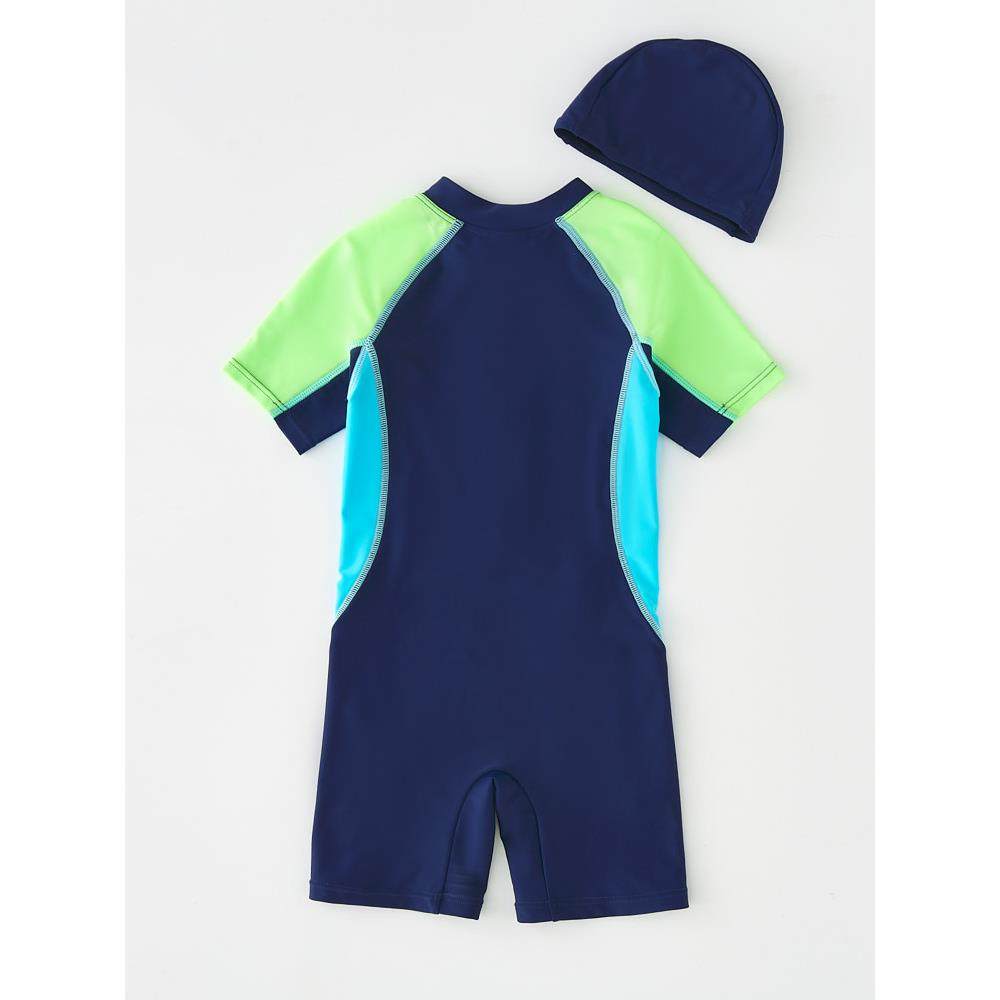 韩国时尚儿童连身泳衣男童运动防晒速干男孩游泳衣宝宝沙滩冲浪服,淘宝优惠券,粉丝福利购,淘宝优惠卷