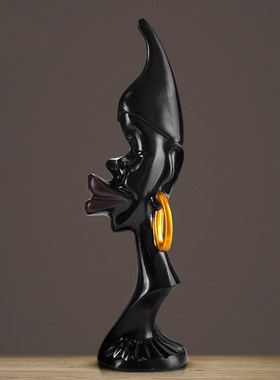 非洲人情侣树脂摆件n软装饰品办公室书房客厅书架摆设树脂工艺品