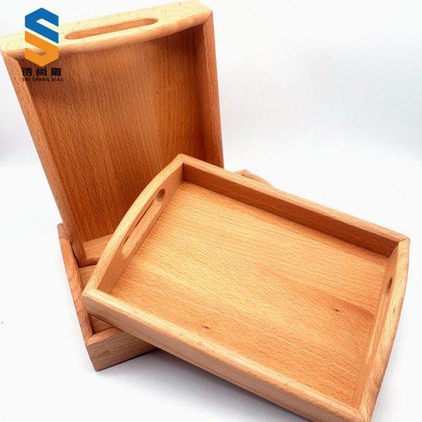 方形20cm咖啡茶具日式家用商用双耳放茶杯子茶盘北欧风木盘子,淘宝优惠券,粉丝福利购,淘宝优惠卷