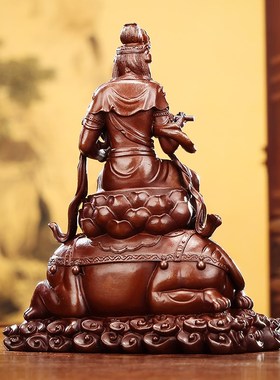 紫铜文殊普贤摆o件掌心佛人物像家居车饰工艺品摆设